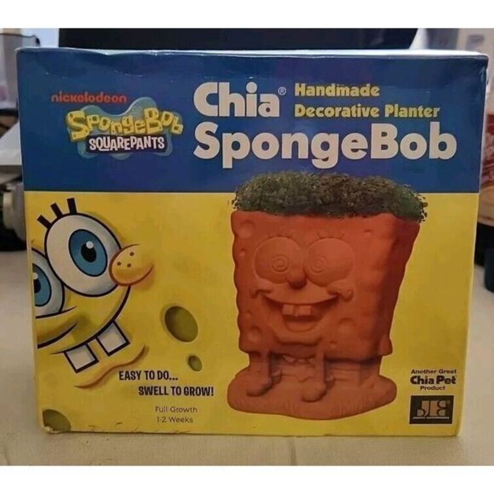 SpongeBob SquarePants Chia Pet Decorative Planter 2010‎ New & Sealed B4
